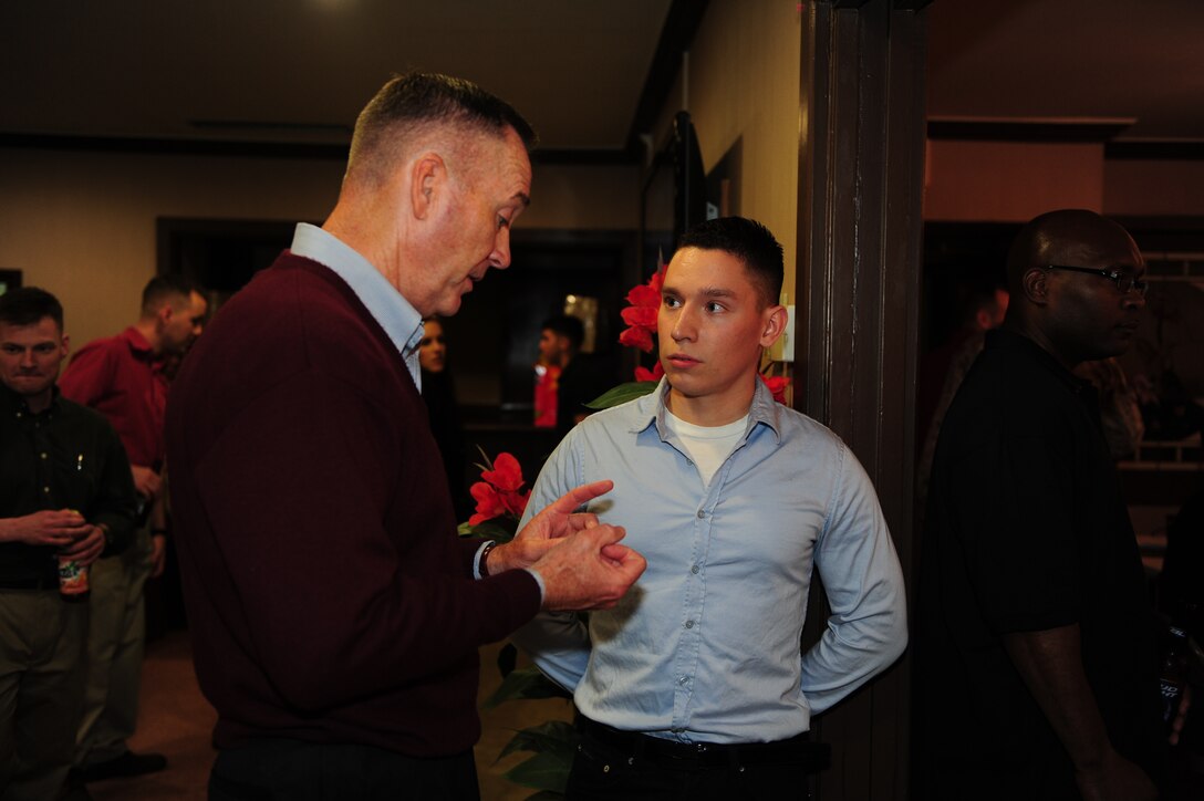 Assistant Commandant of the Marine Corps Gen Joseph F. Dunford visits Marines and family from Marine Forces Korea on March 23, 2012.(Official Marine Corps Photo by Cpl Scott R Picklesimer/Released)